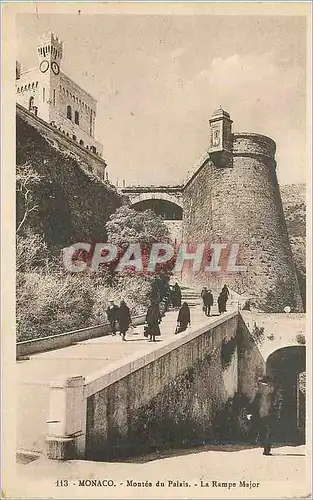 Cartes postales MONACO. - Montee du Palais La Rampe Major