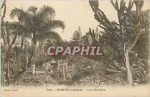 Cartes postales MONTE CARLO.  Les jardins