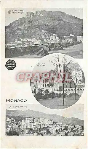 Cartes postales Les Remparts de Monaco palais Ducal La condamine