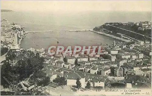 Cartes postales MONACO La Condamine et Monte-Carlo