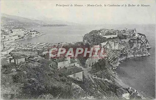 Ansichtskarte AK Principaut� de Monaco. - Monte-Carlo. la Condamine et le Rocher de Monaco.