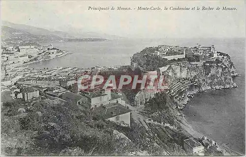 Cartes postales Principaut� de Monaco. - Monte-Carlo. la Condamine et le Rocher de Monaco.