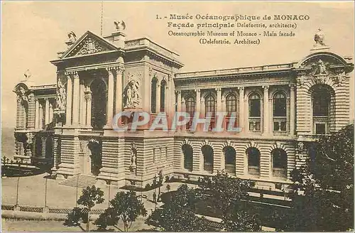 Cartes postales Mus�e Oc�anographique de MONACO Fa�ade principale
