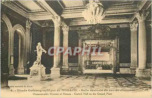 Cartes postales Mus�e Oc�anographique de MONACO. - Salle centrale du rez-de-chauss�e