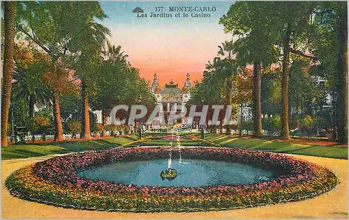 Cartes postales Monte-carlo Les Jardins et le Casino