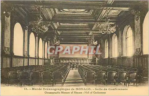 Cartes postales Mus�e Oc�anographique de MONACO- Salle de Conf�rence