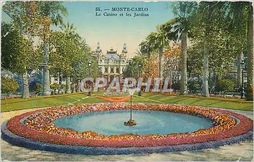 Cartes postales MONTE-CARLO Le Casino et les Jardins