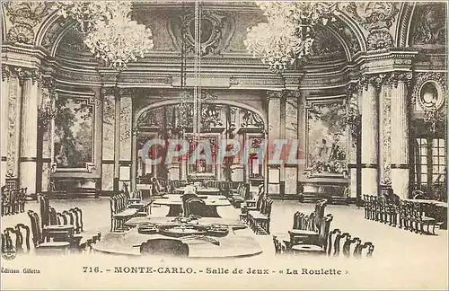 Cartes postales MONTE-CARLO - Salle de Jeux- La Roulette