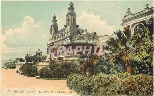 Cartes postales Monte-carlo le Casino et le Theatre