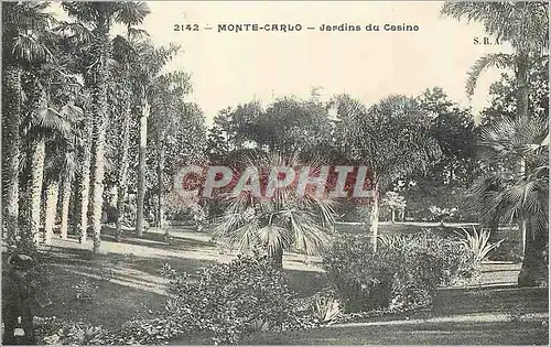 Cartes postales Monte-carlo jardins du Casino