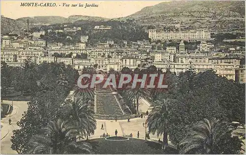 Cartes postales Monte-carlo Vue sur les Jardins