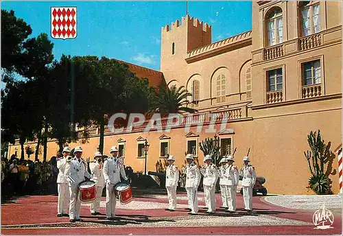 Moderne Karte LA PRINCIPAUT� DE MONACO La rel�ve de la Garde devant le Palais Princier