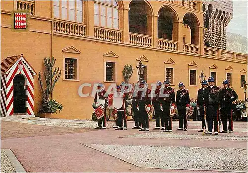 Moderne Karte PRINCIPAUTE DE MONACO presentation de la garde devant le palais princier Militaria