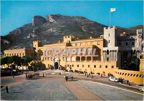 Moderne Karte Principaut� de Monaco La Place et le Palais Princier.