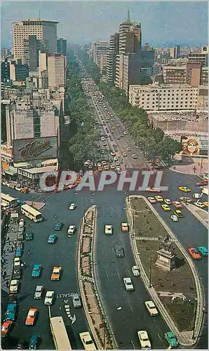 Moderne Karte VISTA PANORAMICA DE AVE. REFORMA Y GLORIETA CABALLITO  MEXICO