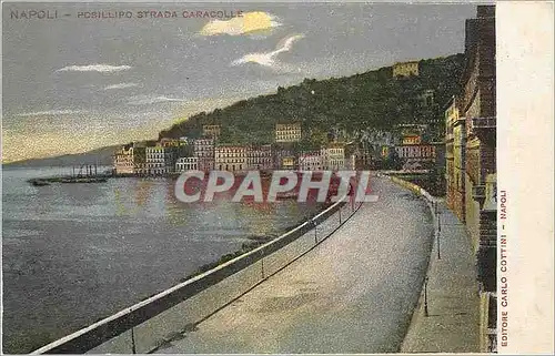 Moderne Karte NAPOLI - POSILLIPO STRADA CARACOLE