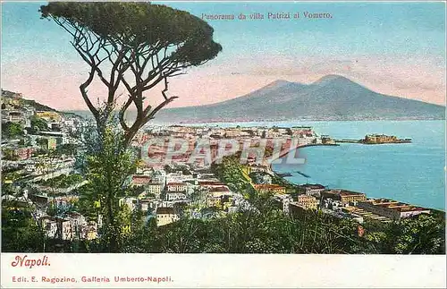 Moderne Karte Napoli Panorama da villa patrizi al vomero