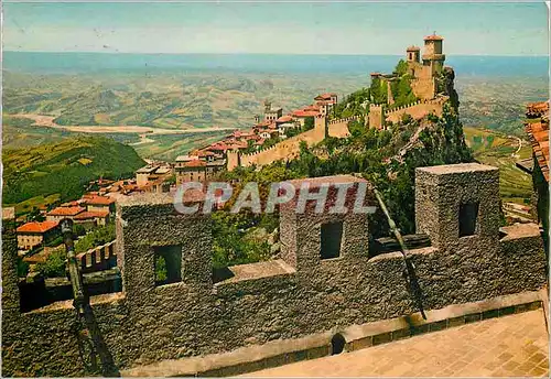Cartes postales moderne REPUBBLICA Dl S. MARINO les murs anciens