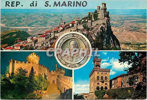Moderne Karte Reb di S Marino  Fleurs