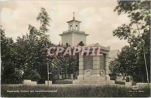 Cartes postales moderne Haparanda Kyrkan och Invalidmonumentet