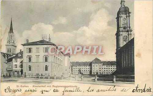 Cartes postales St Gallen Klosterhof mit Regierungsgebaude