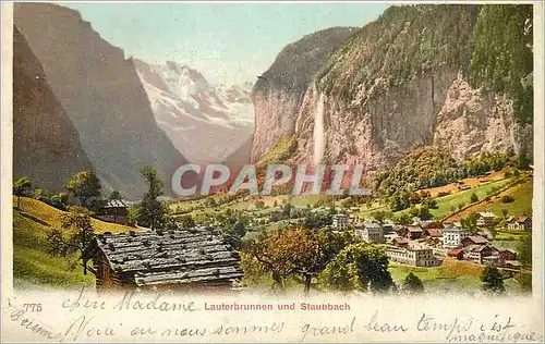 Cartes postales Lauterbrunnen und Staubbach