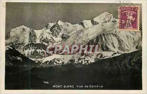 Cartes postales Mont Blanc Vue de Geneve