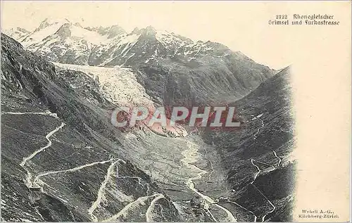 Cartes postales Rhonegletscher Grimsel und Furkastrasse