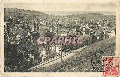Cartes postales St Gallen Totalansicht mit Bodensee