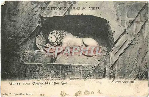 Cartes postales Gruss vom Vierwaldstatter See Lowendenkmal Lion