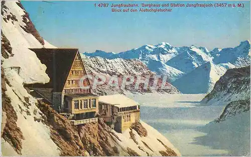 Cartes postales Jungfraubahn Berghaus und Station Jungfraujoch