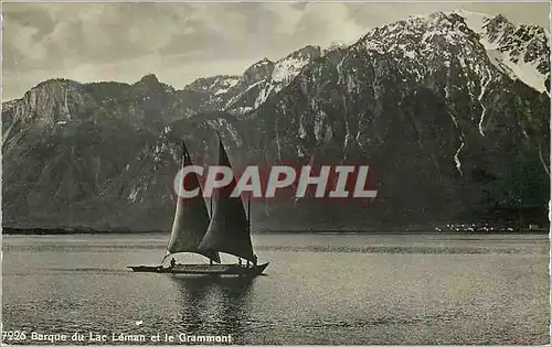 Ansichtskarte AK Barque du Lac Leman et le Grammont Bateau