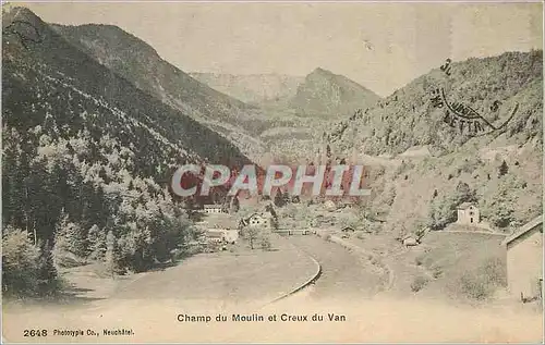 Cartes postales Champ du Moulin et Creux du Van