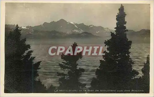 Cartes postales Le Mont Blanc et la mer de brouillard vus des Rasses