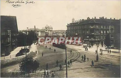 Ansichtskarte AK Winterthur Place de la Gare
