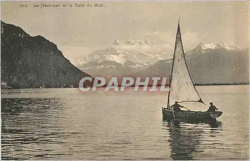 Cartes postales Le Haut Lac et la Dent du Midi Bateau
