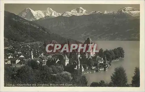 Ansichtskarte AK Oberhofen mit Jungfrau Monch und Eiger