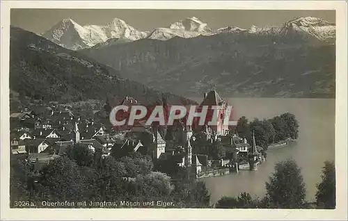 Cartes postales Oberhofen mit Jungfrau Monch und Eiger