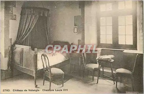 Ansichtskarte AK Chateau de Valangin Chambre Louis XIV