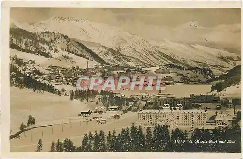 Cartes postales St Moritz Dorf und Bad