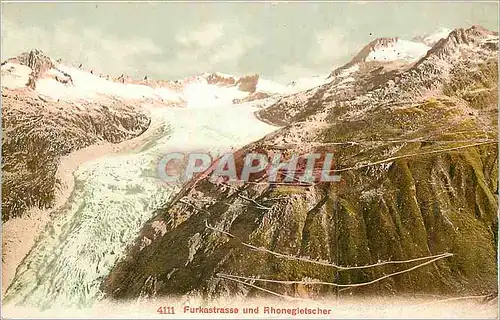 Cartes postales Furkastrasse und Rhonegletscher