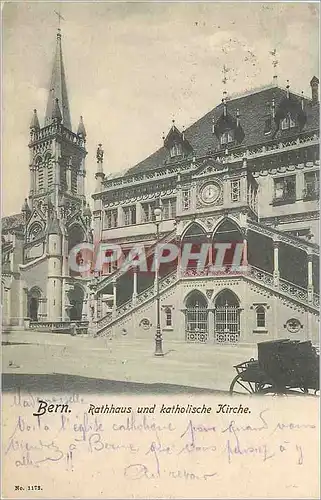 Cartes postales Bern Rathaus und katholische Kirche