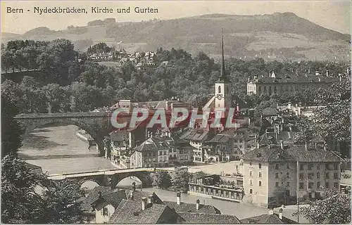 Cartes postales Bern Nydeckbrucken Kirche und Gurten