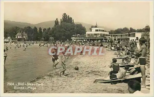 Moderne Karte Bienne Plage