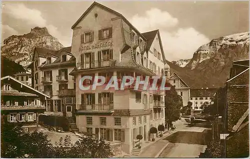 Ansichtskarte AK Engelberg Hotel Muller Hoheneck mit Hahnen