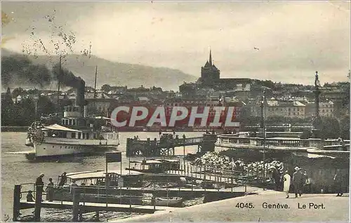 Ansichtskarte AK Geneve Le Port Bateau