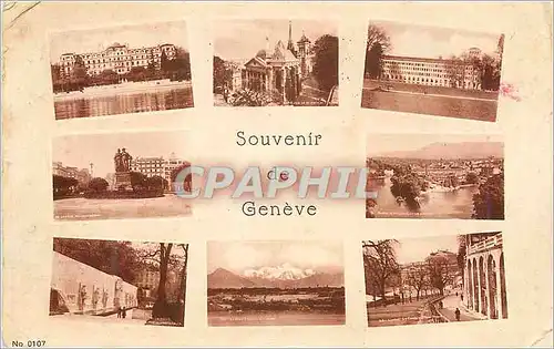 Cartes postales Souvenir de Geneve