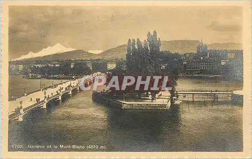Cartes postales Geneve et le Mont Blanc