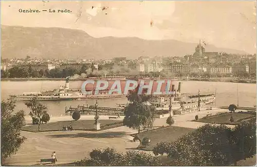 Cartes postales Geneve La rade Bateaux