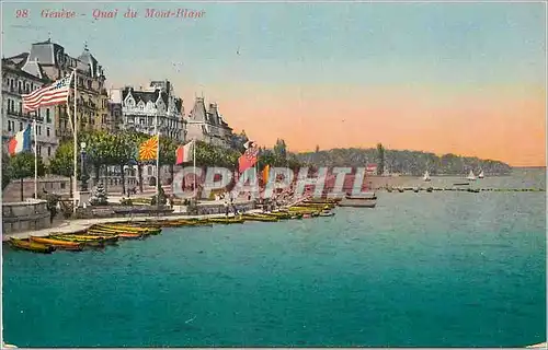 Cartes postales Geneve Quai du Mont Blanc